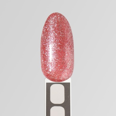 Gel nail polish, Chrome, shimmer, 3 phase, 8ml, led/uv, color pink gold (012)-11