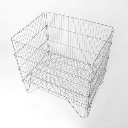 Drill basket, collapsible, 82 × 62 × 80 cm, chromium color-2