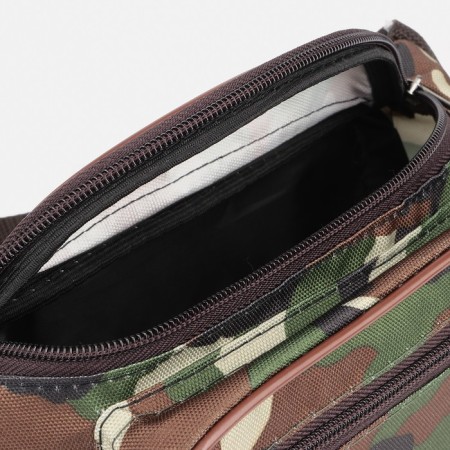Board belt on a zipper, 2 external pockets, camouflage color/brown-4