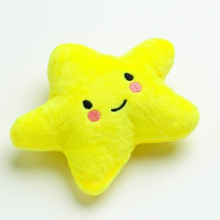 Dog toy "Star" 15 cm, yellow-1