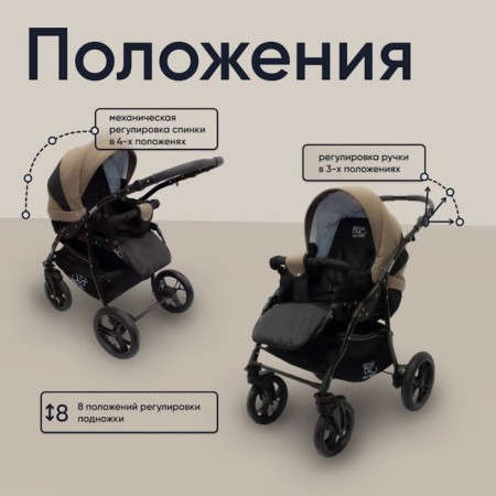Stroller 2 in 1 Sweet Baby Mimmi, Beige Color-4