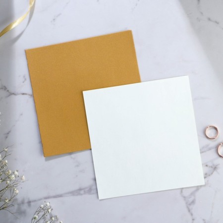 Wedding invitation "Carved" (gold color), 16 x 16 cm-4