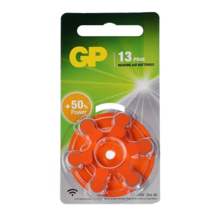 Battery of Zinc GP, ZA13 (PR48) -6BL, for hearing aids, 1.45V, blister, 6 pcs.-2