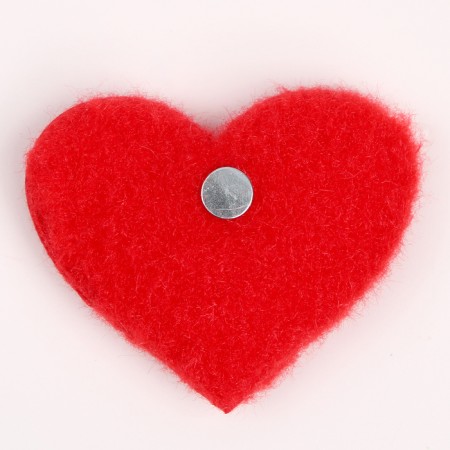 Soft magnet "heart", 6 cm, color mix-3