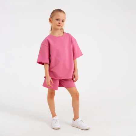 Kids (T -shirt, shorts) minku: casual collection color powder, height 152