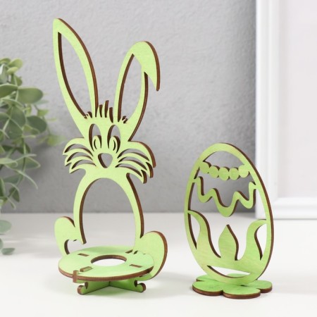 Easter decor "eggs" 6.5x4.7x9.3 cm; 9.3x6.5x17 cm (set of 5 parts) Salad-3