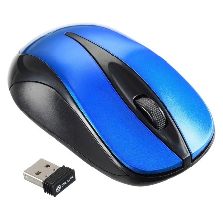 Mouse call 675MW Black/Blue optical (1200DPI) Wireless USB for laptop (3but)-5