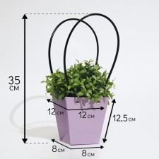 Flower bag lilac-moisture-resistant, 12x12-8 x 8-12.5 cm