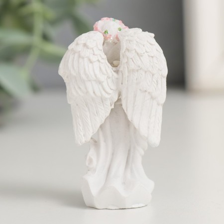 Souvenir Polystone "Angel -girl in a pink wreath - Gratitude" MIX 3.8x6x3 cm-2