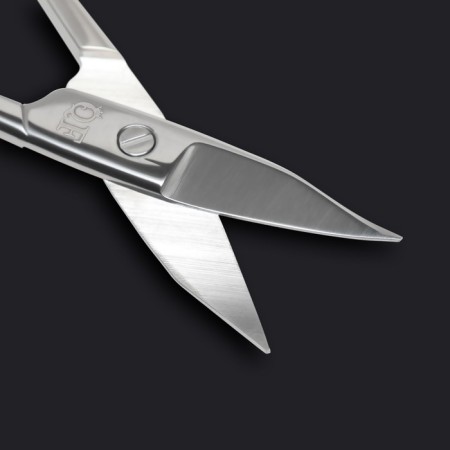 Manicure scissors "Premium", bent, wide, pointed, 9.5 cm, on the blist, silver color-9