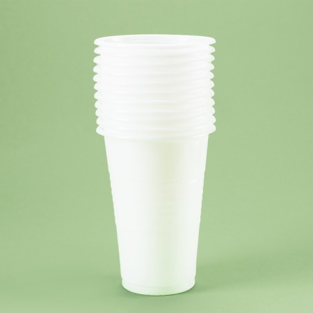 A single -plastic glass glass "white" 200 ml-3