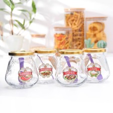 A set of cans for spices “Salt, pepper, paprika, cloves”, 260 ml, 4 pcs