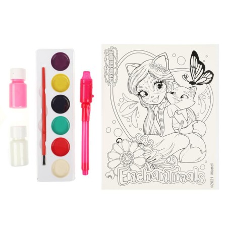 A set for children's creativity “A picture glowing in the dark. Enchantimals »Paints, brush, flashlight-1