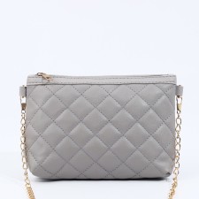 Bag Cross-Bodi with a zipper, gray color