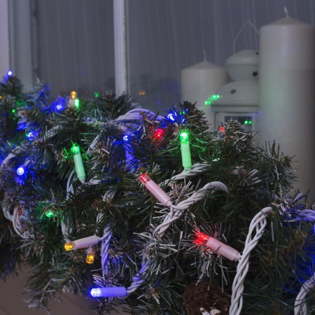 Garland "thread" 10 m, IP65, UMS, white thread, 100 LED, glow of multi, 220 V-3