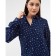 Shirt (shirt) female kaftan “peas”, blue color, size 40-42