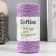 Knitting cord 100% cotton, width 1mm 100m 80g "Lilac" 10x4.2x4.2 cm