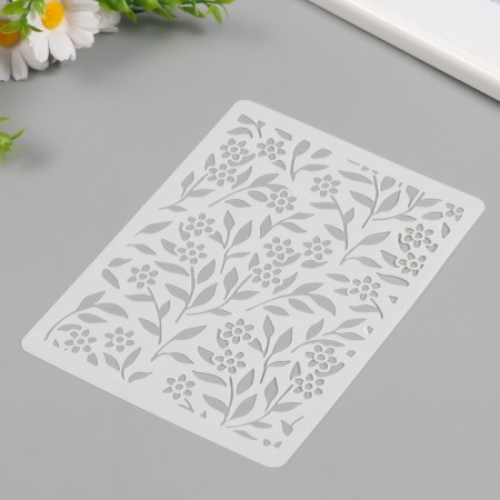 Stencil background plastic "Flower" 15x20 cm-1
