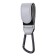 Carabiner for bags for a stroller, for Velcro, eco -leather, gray color