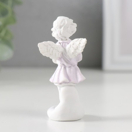 Polystone souvenir "Snowty angel in color toga with a bear" 7.2x3.5x2.8 cm-2