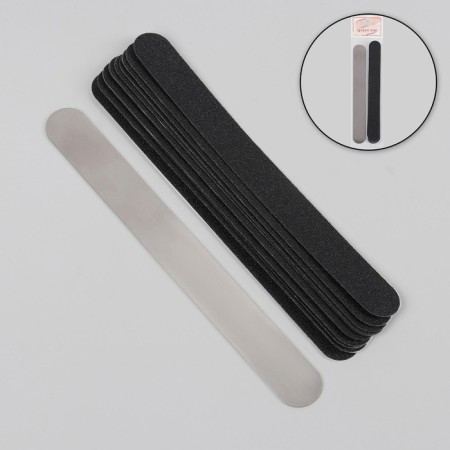The base and replaceable files for a file, 18 cm, 10 pcs, abrasiveness 100, black color-1