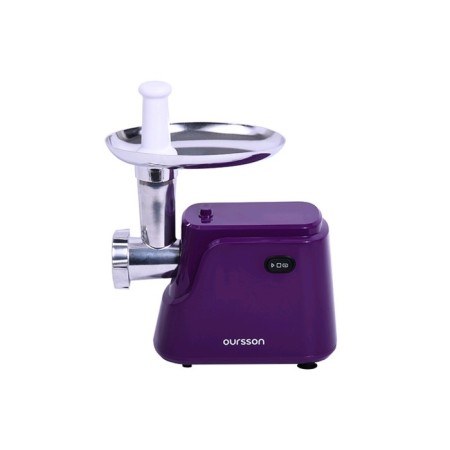 Electric meat grinder Oursson MG5550/SP, 800 watts, 1.8 kg/h, reverse, purple-1