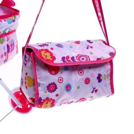 Stroller for dolls, universal, with a bag, a metal frame-5