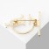 Brooch "Microscope", black and white color in gold