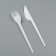 Set of disposable dishes "White" fork, knife, napkin, 16.5 cm