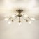 Ceiling chandelier CITILUX "Tommy" CL102171, 66.5x66.5x26 cm, 7x40W, E14, gray color gray