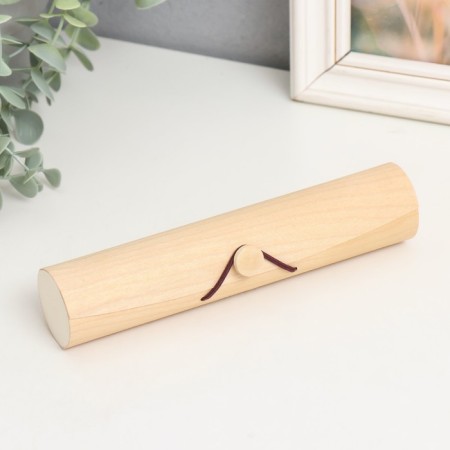 Casket wood under painting Tubus "Subtle sheet" 19x4x4 cm