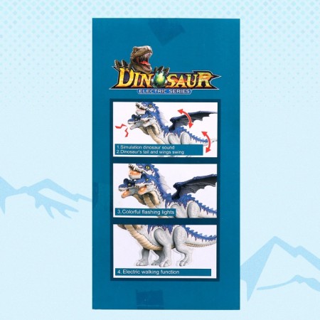Dinosaur "Dragon", light and sound effects, works from batteries-7