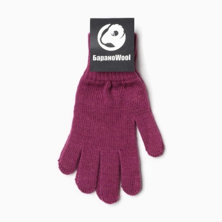 Female gloves, purple color, size 18-3