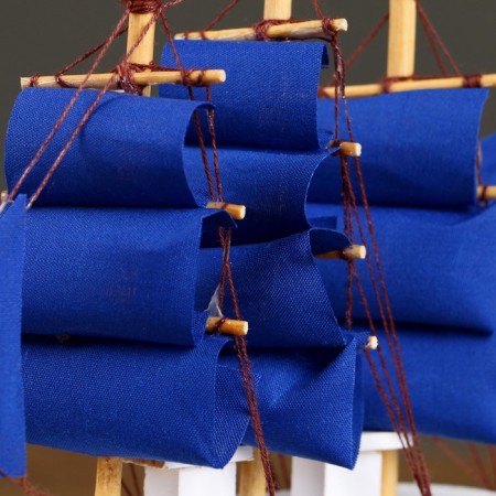 Souvenir small "Stratford" souvenir ship, sides blue with a white strip, blue sails, 4 × 16.5 × 16 cm-7