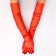 Carnival accessory- transparent gloves, red color