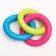 Chewing toy "Always together!", TPR, 3 rings of 8 cm, blue/pink/yellow