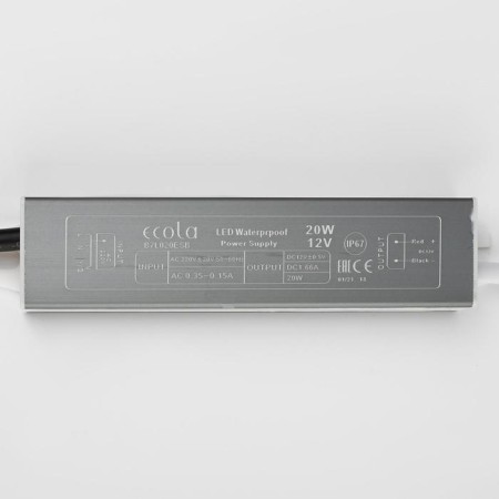 Ecola power supply for 12 V LED tape, 20 W, IP67-5