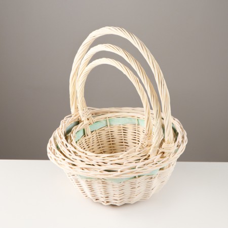 A set of baskets, 3 pcs, 33 × 14/36 cm, 28 × 12/31 cm, 24 × 11/27 cm, willow-1
