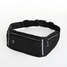 Lightning waist bag, 3 departments, black color