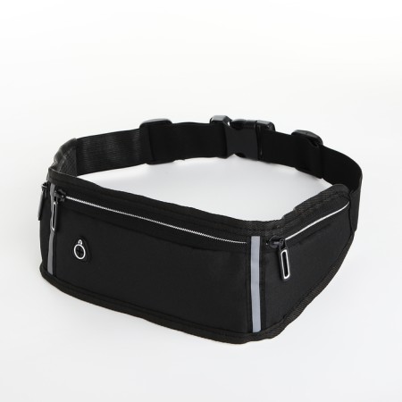 Lightning waist bag, 3 departments, black color