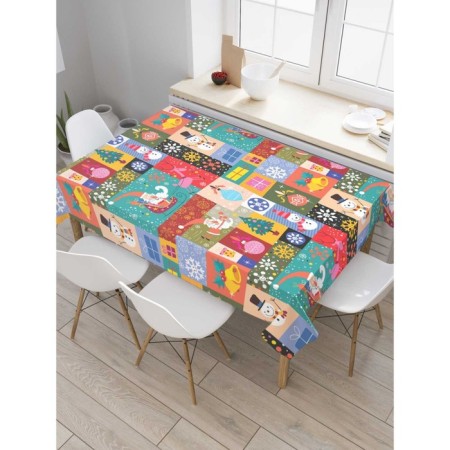 Groundpress on the table "Holiday in colors", rectangular, Saten, size 120x145 cm