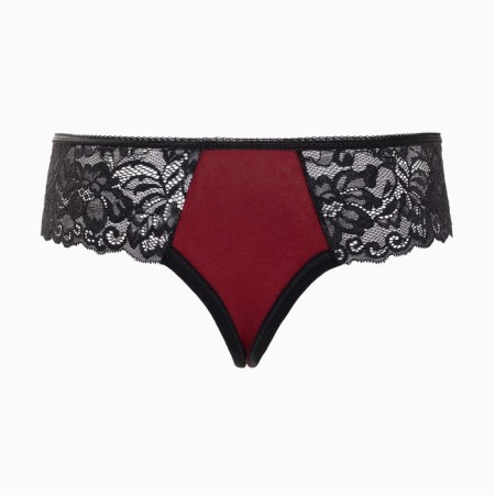 Cowards women's thongs, burgundy/black color, size 46-7