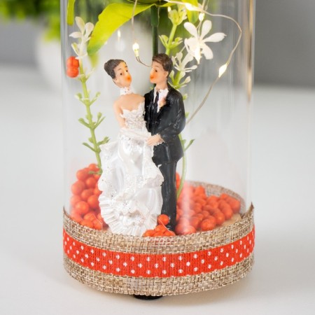 The nightlight "Bridegroom and Bride" LED from batteries LR44 8x8x19 cm Risalux-4