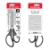 Scissors Erichkrause Megapolis Ergo, 20 cm, in blister, gray-black