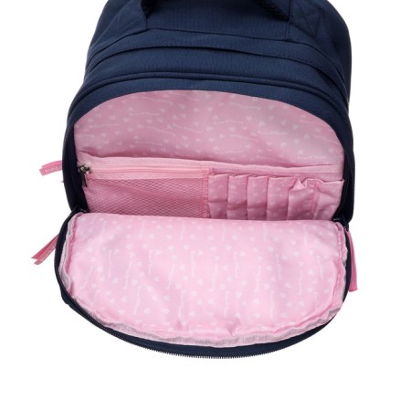School backpack Bruno VisConti "Rabbit", 40 x 30 x 19 cm, ergonomic back, pencil case as a gift, blue-9