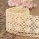 Knitted lace, 70 mm × 15 ± 1 m, beige color
