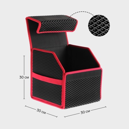 Organizer COFR in the trunk of a car, bag, EVA material, 30 cm, red kant-1