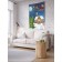 Decorative panel with photo printing "Meeting with Santa", vertical, size 100x150 cm