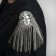 Brooch "Epipol", white color in silver