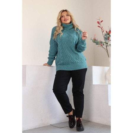 Female jumper, size 52, turquoise color-9